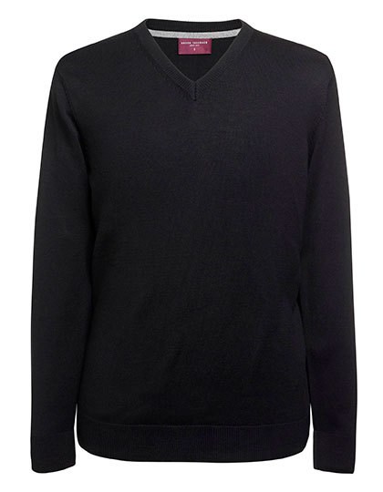 Brook Taverner - Men´s V-Neck Jumper Boston - Black
