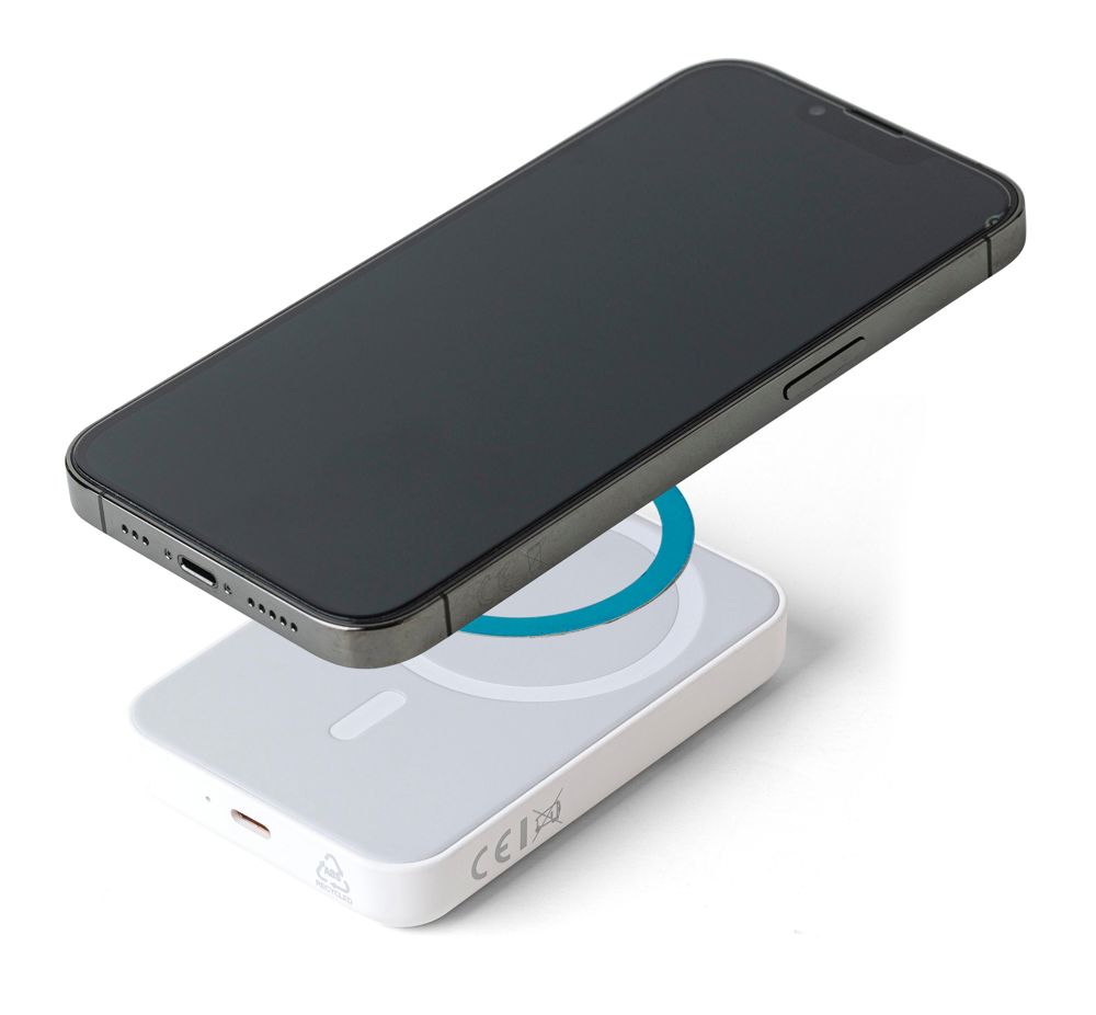 Gerecyclede ABS-draadloze oplader powerbank Miren