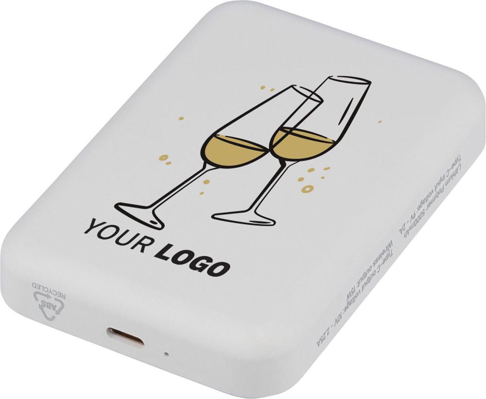Gerecyclede ABS-draadloze oplader powerbank Miren