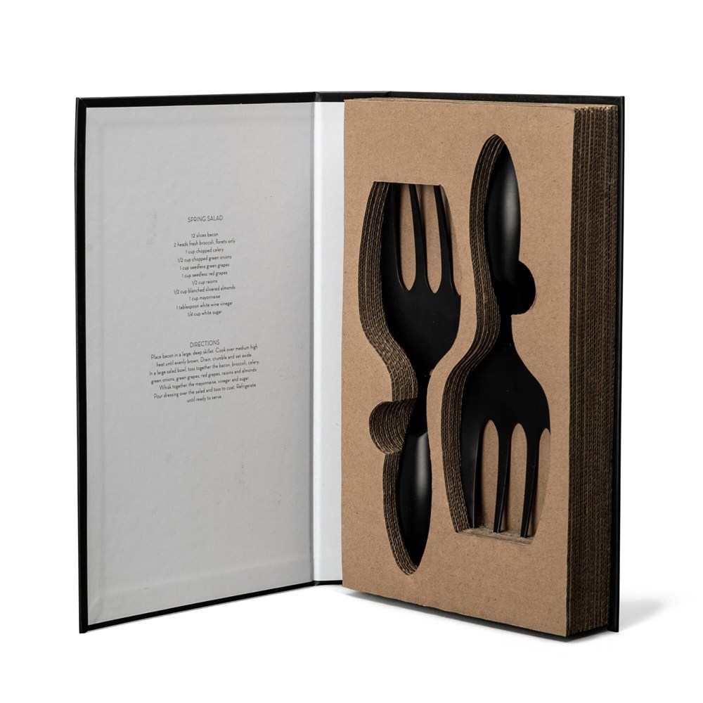Byon Insalata salade serveer set - Zwart