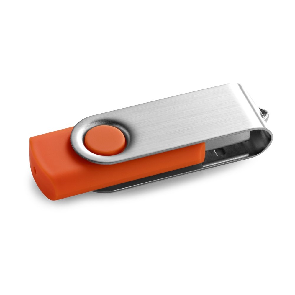 CLAUDIUS 8GB. 8 GB USB-stick met metalen clip - oranje