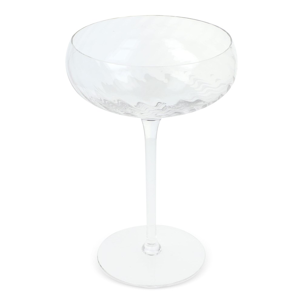 Byon Opacity set van 2 champagneglazen met stijlvol glas patroon 300ml