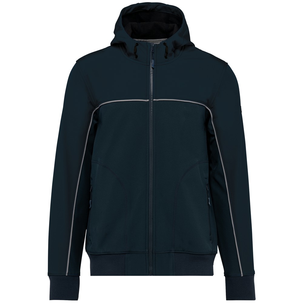 3-laags unisex softshelljas in twee kleuren - navy