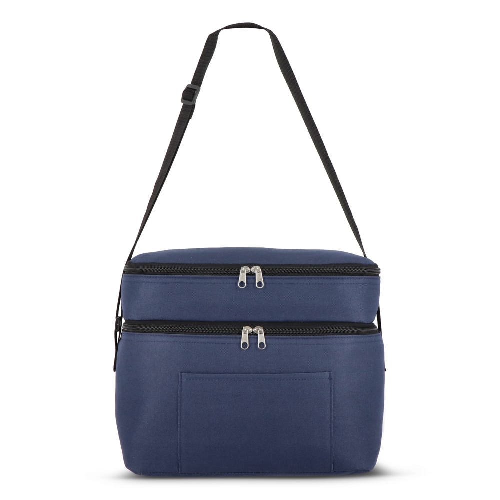 R-PET 600D koeltas met dubbele compartimenten, 30 x 20 x 24 cm, 12L