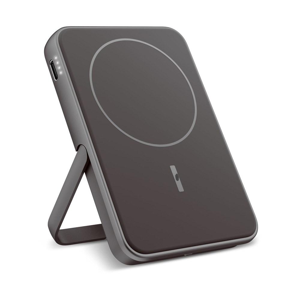 2PBM5000| Fresh 'n Rebel Geschikt voor MagSafe Draadloze Powerbank 5000mAh - Donker gun metal