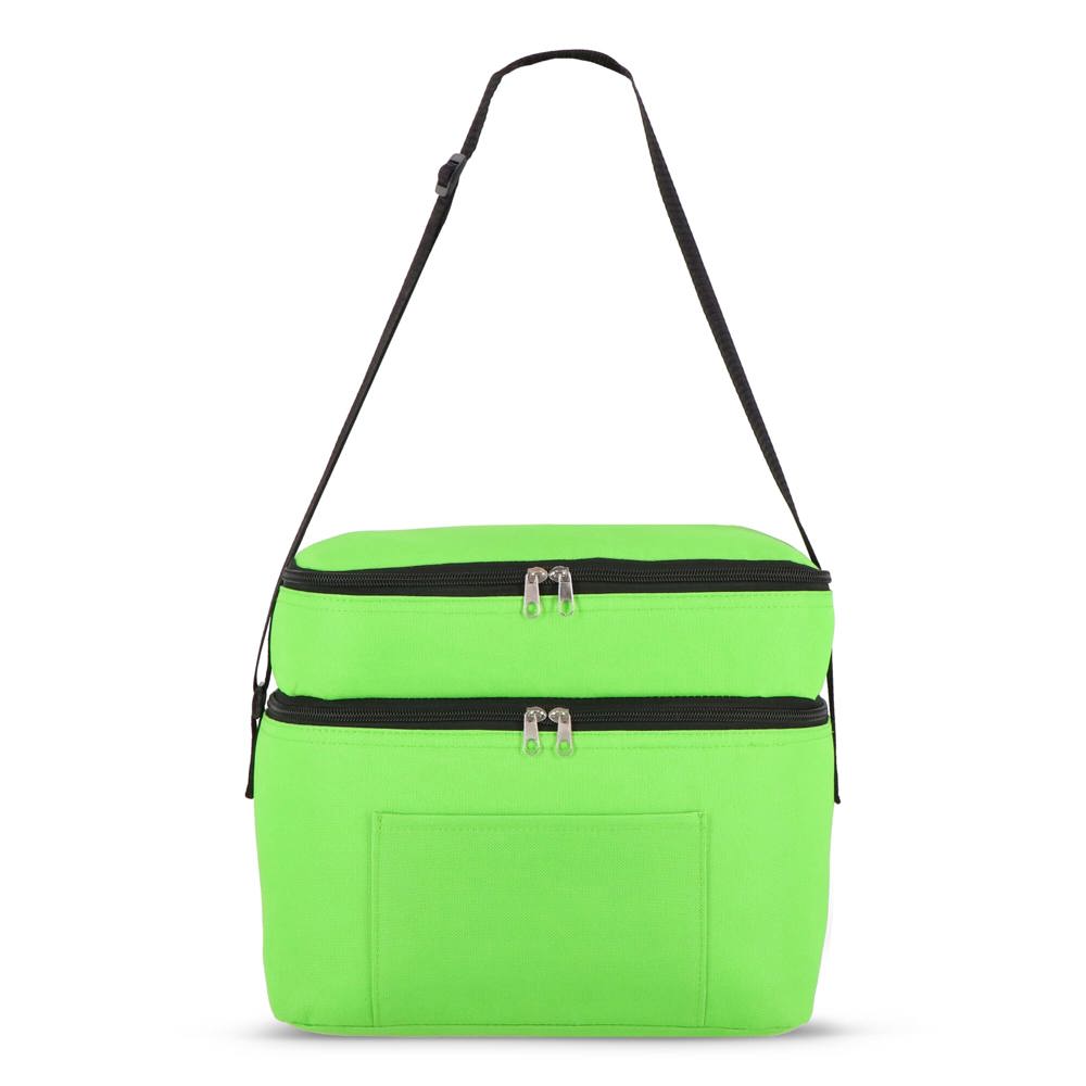 R-PET 600D koeltas met dubbele compartimenten, 30 x 20 x 24 cm, 12L